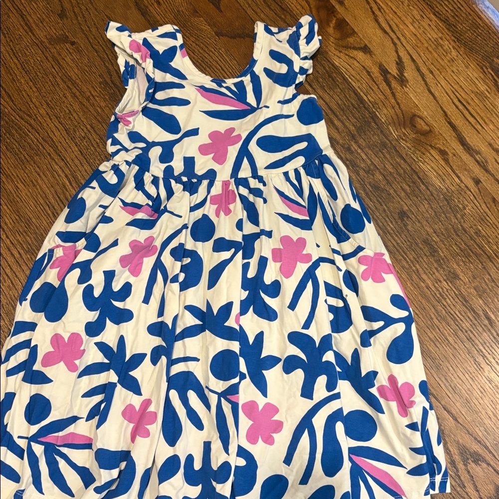 Hanna Andersson Blue and White Dress